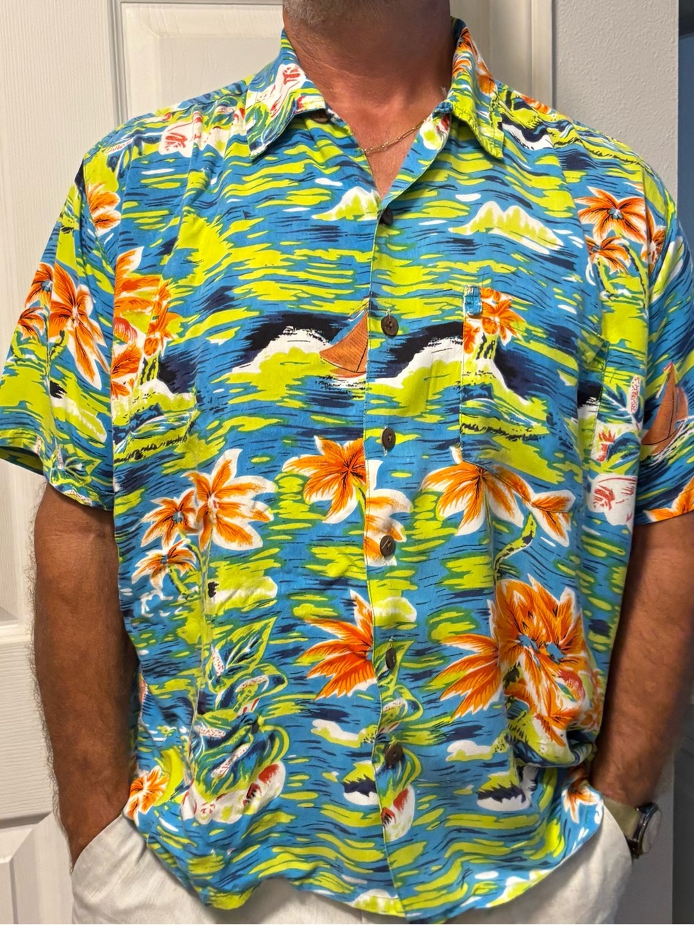 Men’s Hawaiian print shirt large